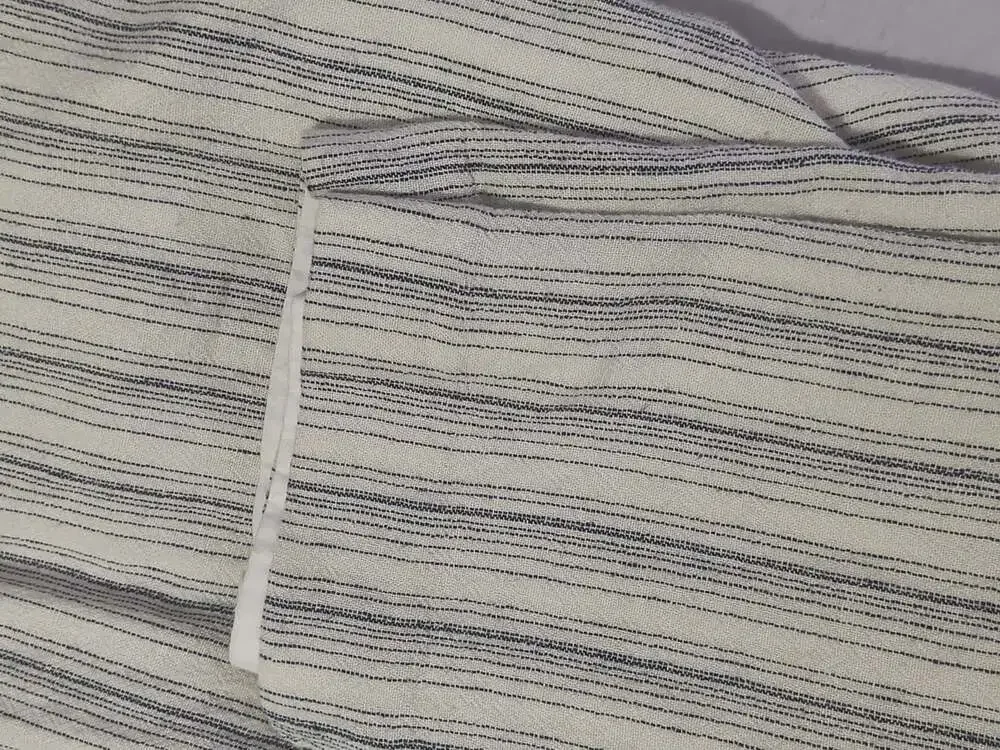 Banana Republic White Pull On Striped Linen Blend Straight Pants Size 6 Hayden